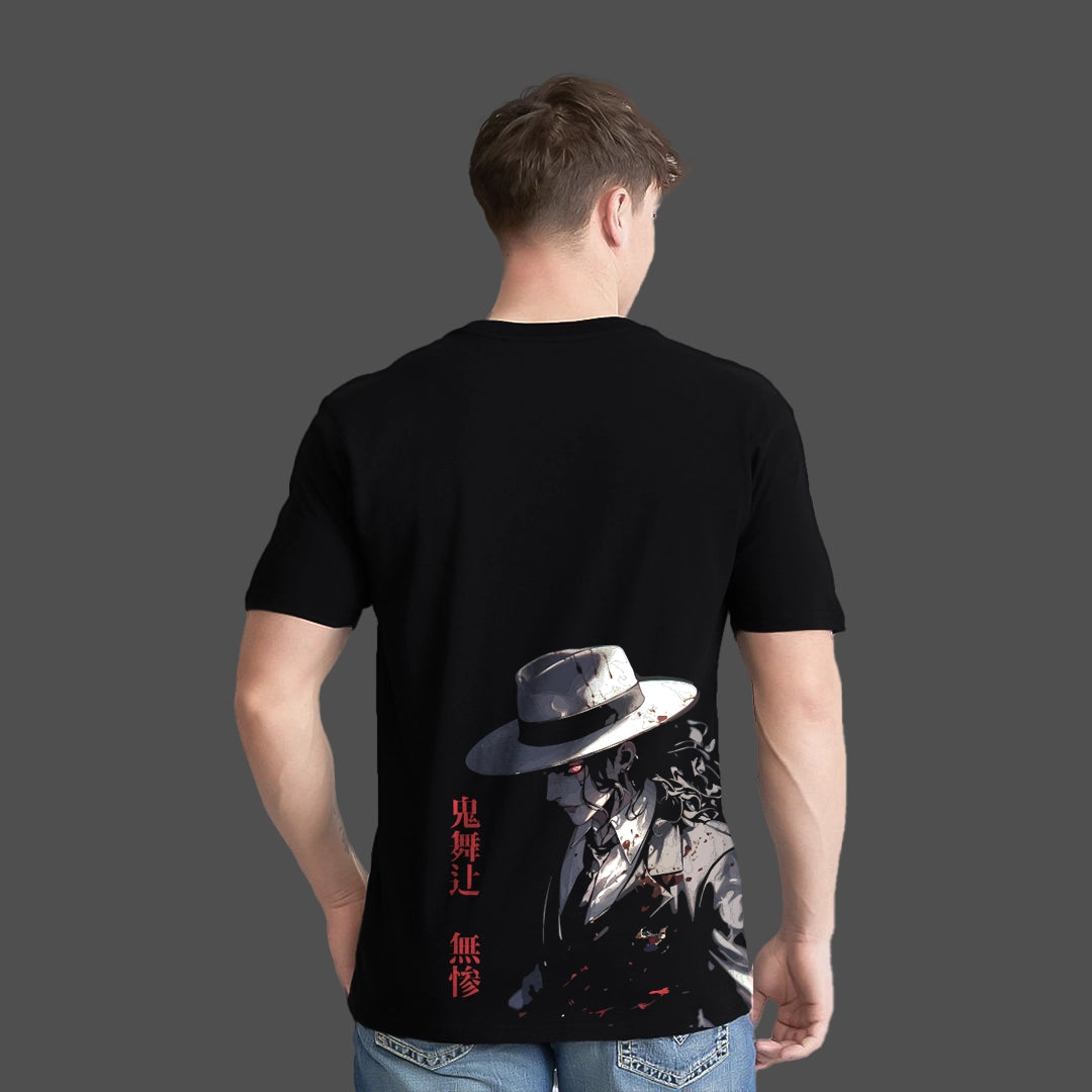 Demon King of Darkness black t-shirt featuring a striking graphic design on the back