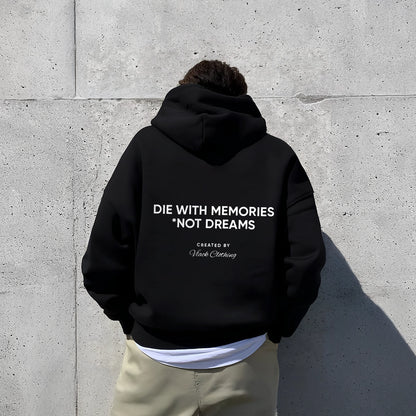 Vlack Die With Memories - Oversized Black Hoodie
