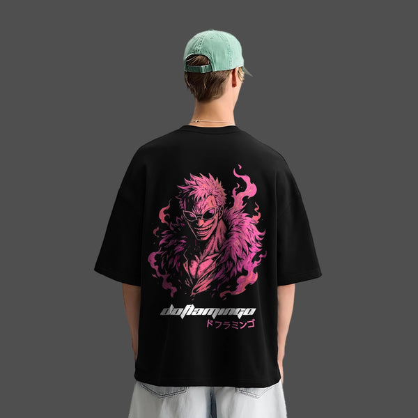 Donquixote Doflamingo Oversized Fit Black T-Shirt