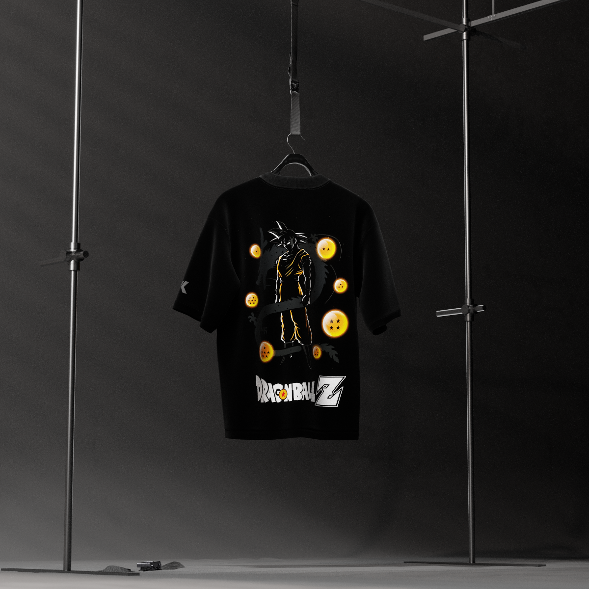 Dragon Soul Goku black t-shirt featuring bold Dragon Ball Z graphics on a classic black fabric