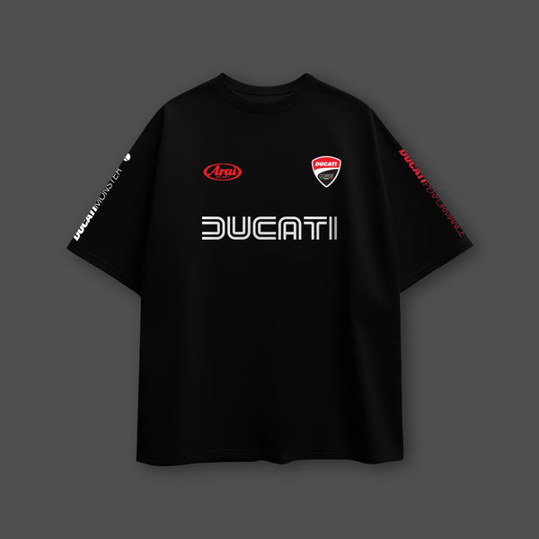 Vlack Ducati Corse Black Oversize Fit Tshirt - 2