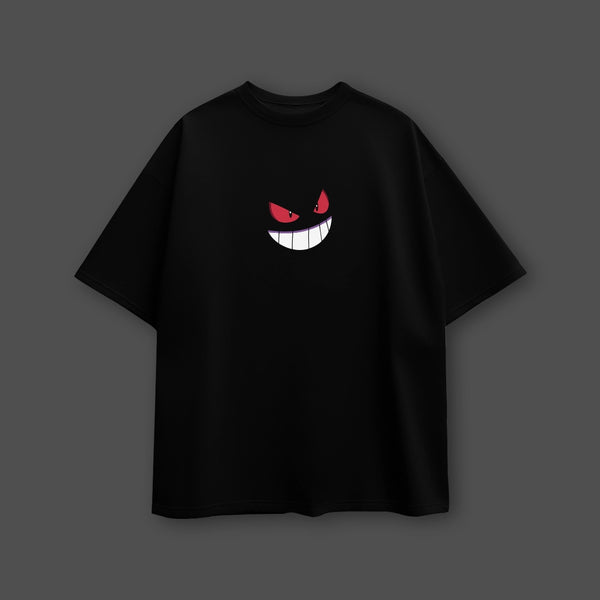 Gengar Oversized Fit Black T-Shirt - 2