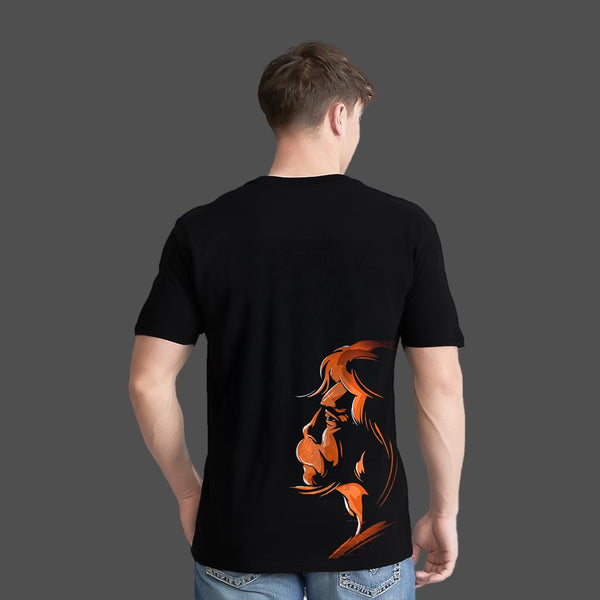 Hanuman Ji Warrior Regular Fit Black T-Shirt