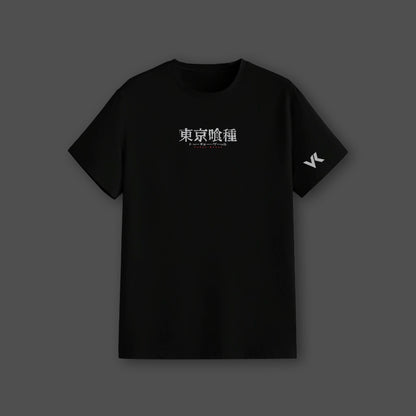 Vlack Kaneki black t-shirt featuring stylish graphic design and comfortable fit