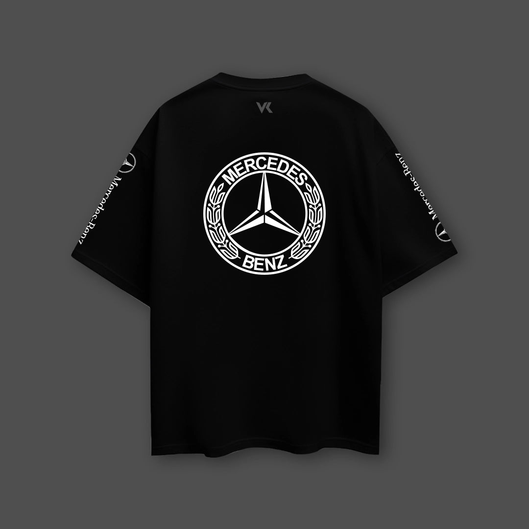 Oversize Mercedes AMG black t-shirt featuring a bold logo design on the back.