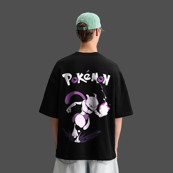 Mewtwo (Classic) Oversized Fit Black T-Shirt