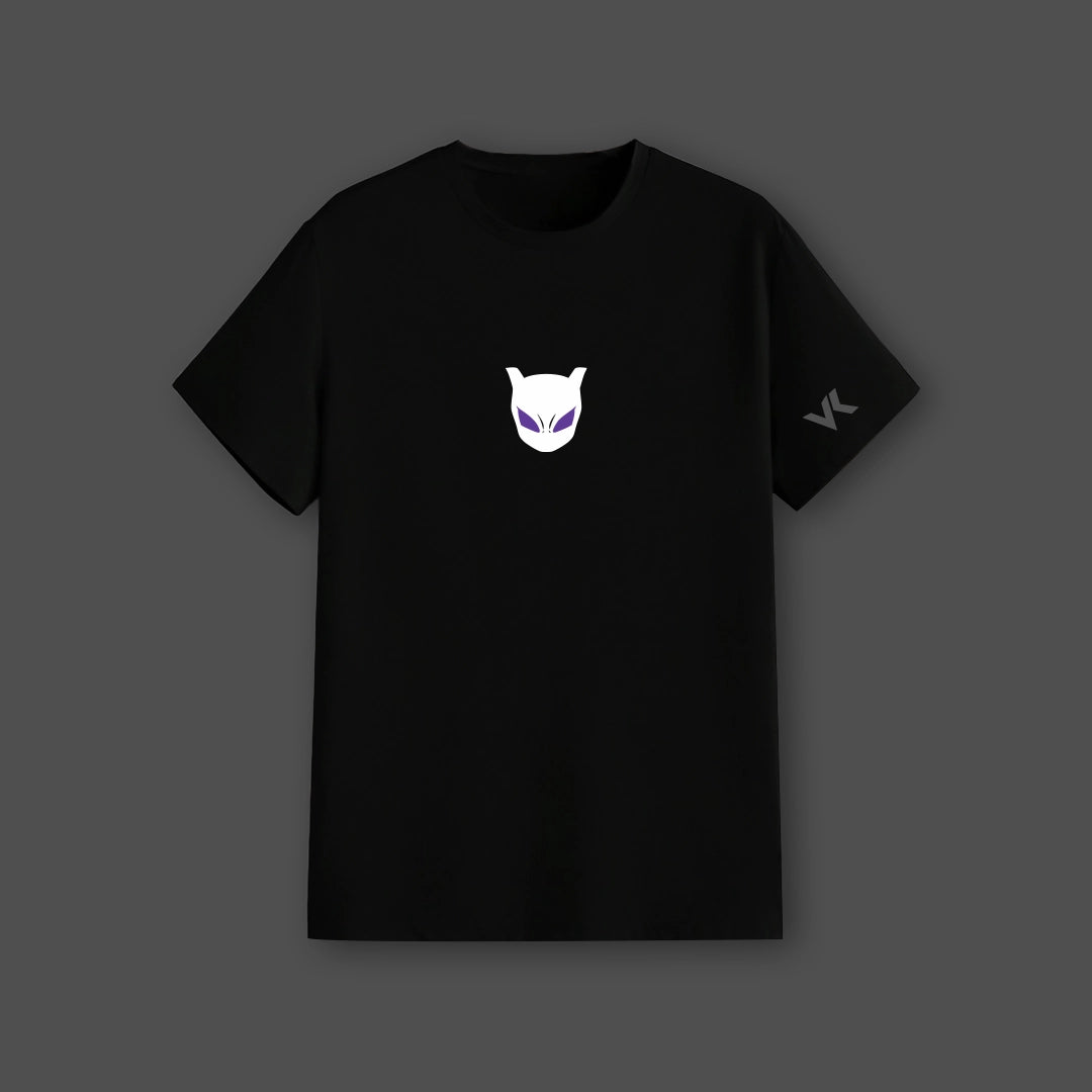 Mewtwo black t-shirt featuring a unique graphic design on the front for stylish casual wear