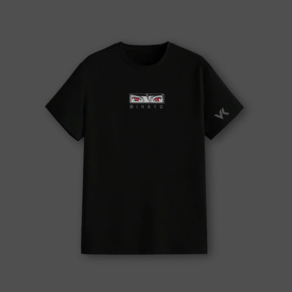 Minato streetwear black t-shirt featuring unique graphic design for casual wear