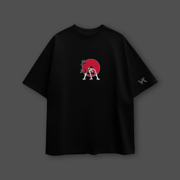 Monkey D. Luffy Oversized Fit Black T-Shirt - 2