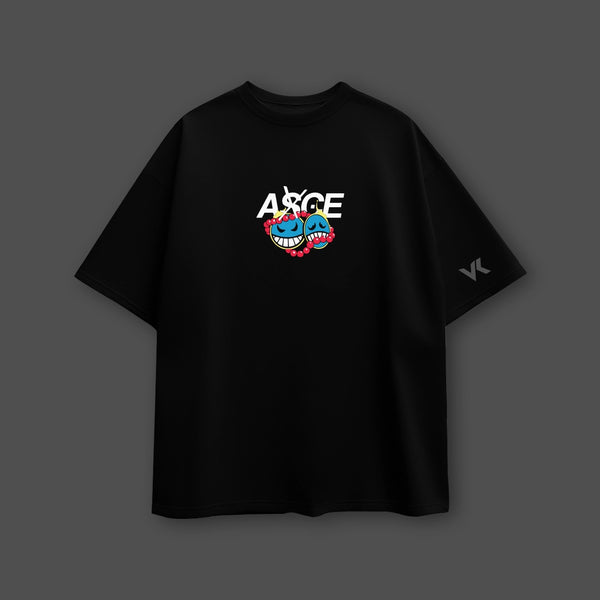 One Piece Ace Oversized Fit Black T-Shirt - 2