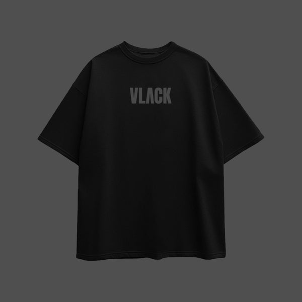 Stealth Edition – Front Black HD Print Oversize Fit T-Shirt