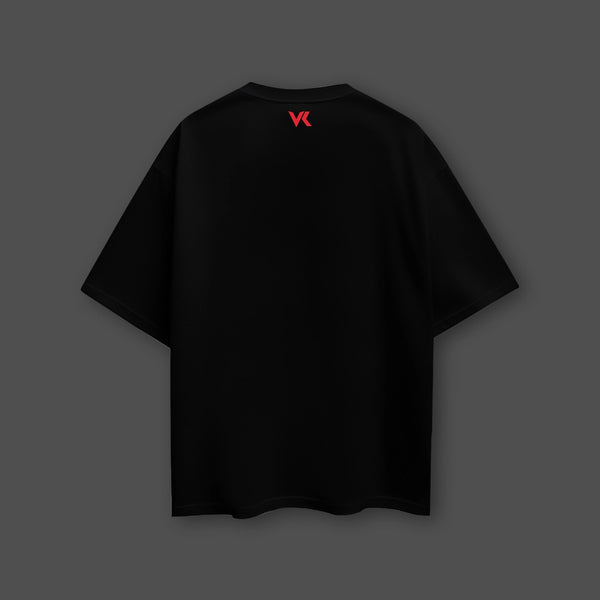 Steven Wilson Red Heart Eyes Oversized Fit Black T-Shirt - 2