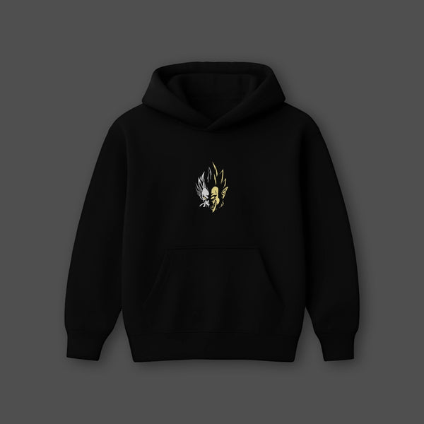 Vlack Golden Saiyan Aura - Oversized Black Hoodie - 2