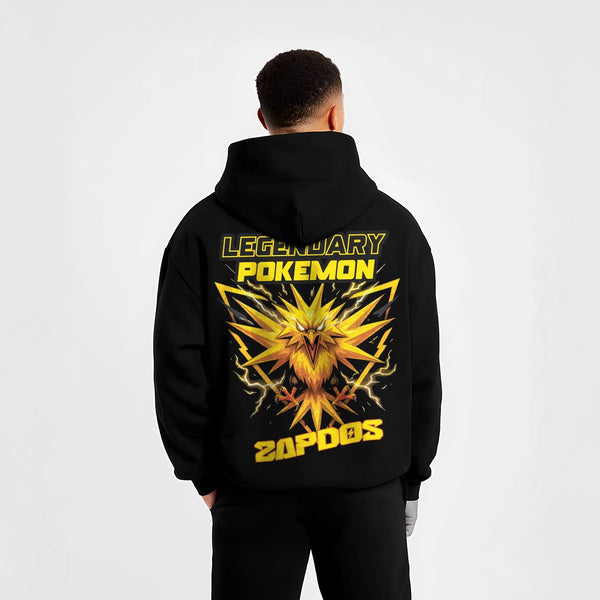 Vlack Zapdos - Oversized Black Hoodie