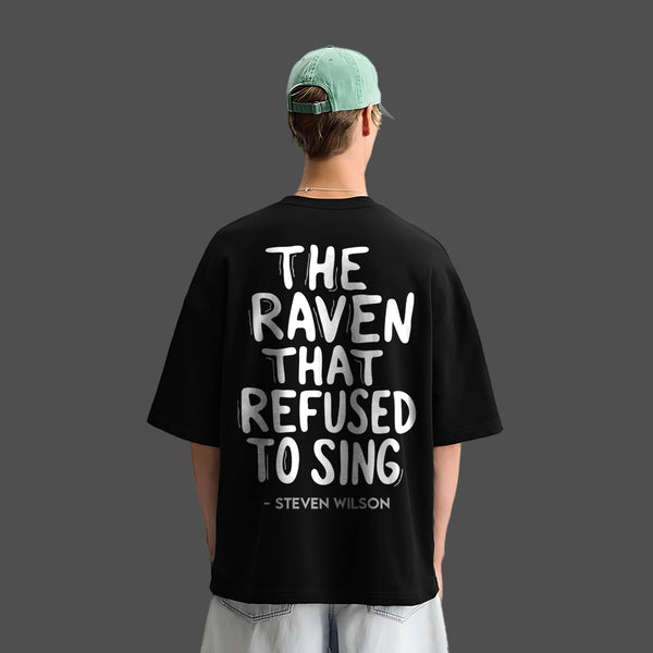 Raven That Refused to Sing Oversized Fit Black T-Shirt