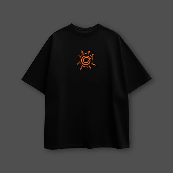 Sage Mode Naruto – Oversized Fit Black T-Shirt - 2