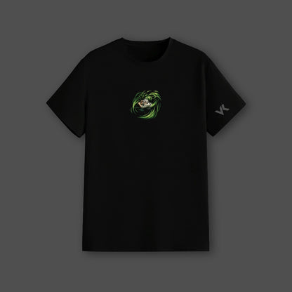 Sanemi Shinazugawa black t-shirt with unique graphic design on the front