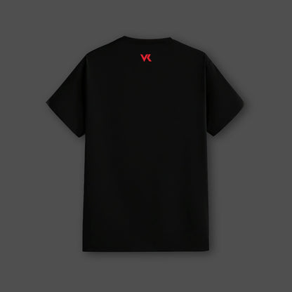 Vlack Regular Fit Steven Wilson black t-shirt featuring a simple design and comfortable fit