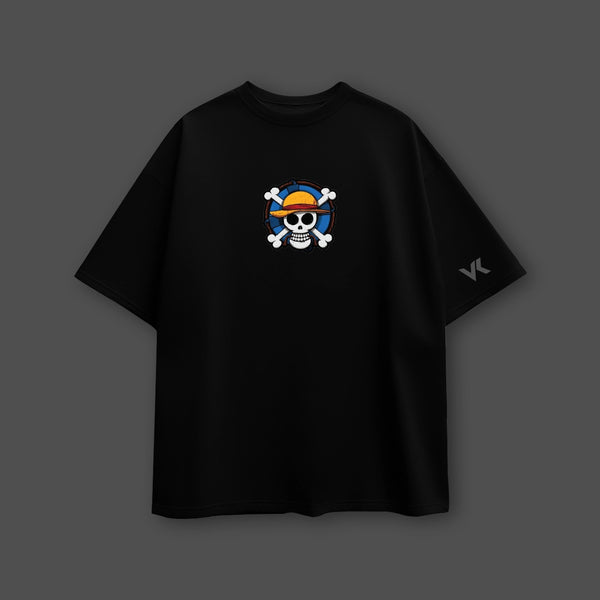 Straw Hat Crew Oversized Fit Black T-Shirt - 2