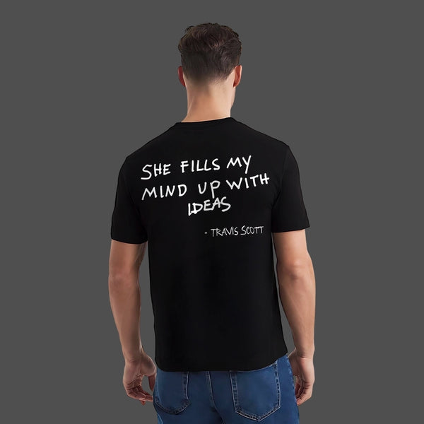 Travis Scott Ideas Quote Regular Fit Black T-Shirt