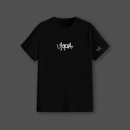 Travis Scott Scream black t-shirt by Vlack featuring a unique graphic design in white