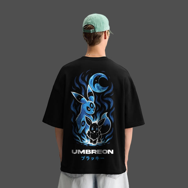 Umbreon Oversized Fit Black T-Shirt