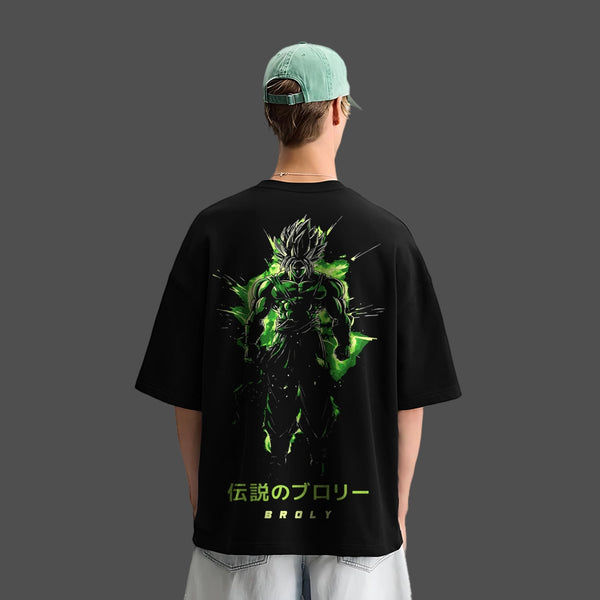 Broly Dragon Ball Z Black Oversized Fit T-Shirt