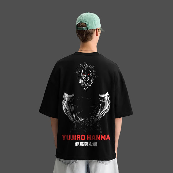 Yujiro Hanma The Ogre Black Oversized Fit T-Shirt