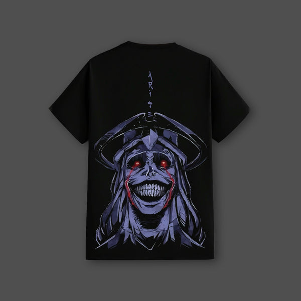 Shadow Monarch’s Grin - Solo Leveling Black Regular Fit T-Shirt