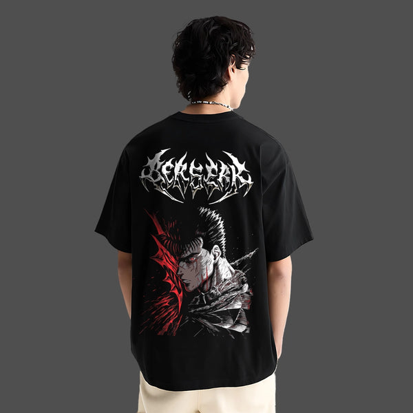Berserk - Pain into Power - Black Oversize Fit T-Shirt