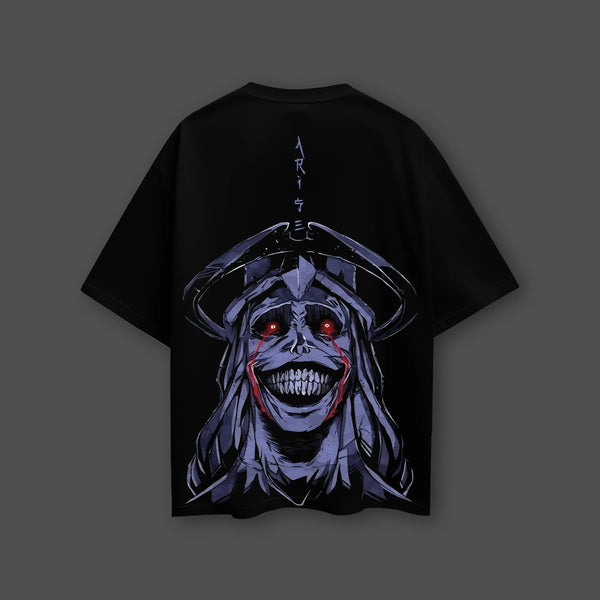 Shadow Monarch’s Grin - Solo Leveling Black Oversized Fit T-Shirt