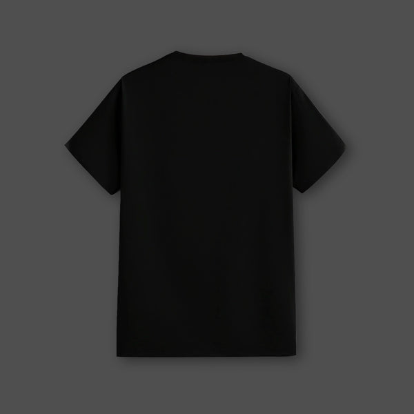 Front White Signature Puff Print - Black Regular Fit T-Shirt - 2