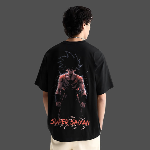 Awakened Power – Super Saiyan - Front HD Print - Oversize Fit Tshirt
