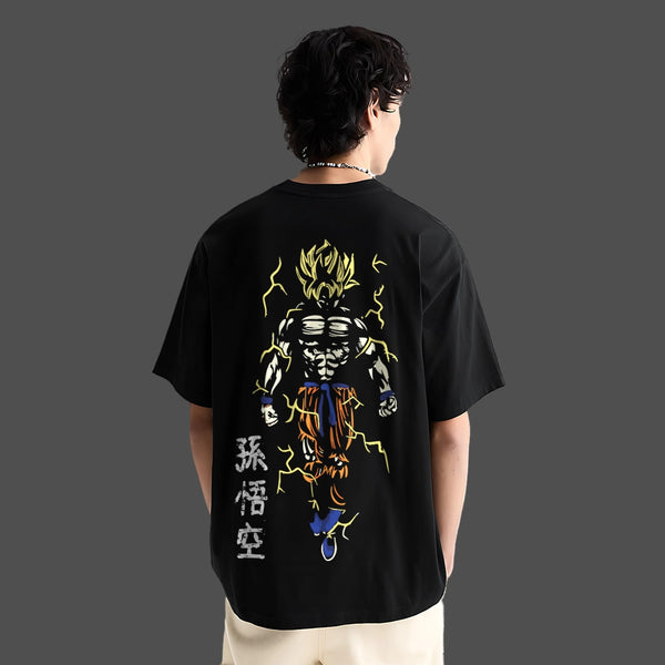 GOKU Super Saiyan Oversized Fit Black T-Shirt