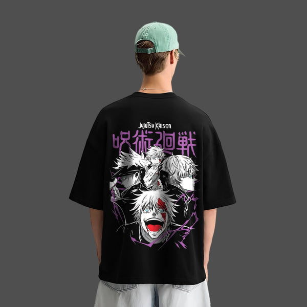 Satoru Gojo Limitless – Oversized Fit Black T-Shirt