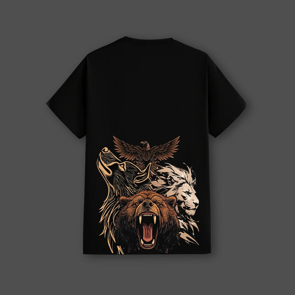 Legends of the Wild - Black Regular Fit T-Shirt