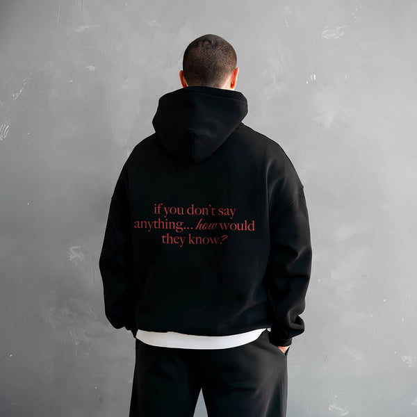 Vlack How Would They Know - Oversized Black Hoodie