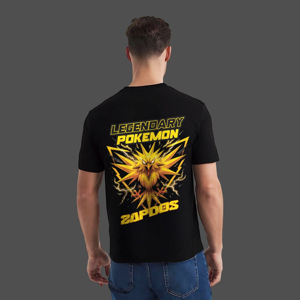 Zapdos Regular Fit Black T-Shirt